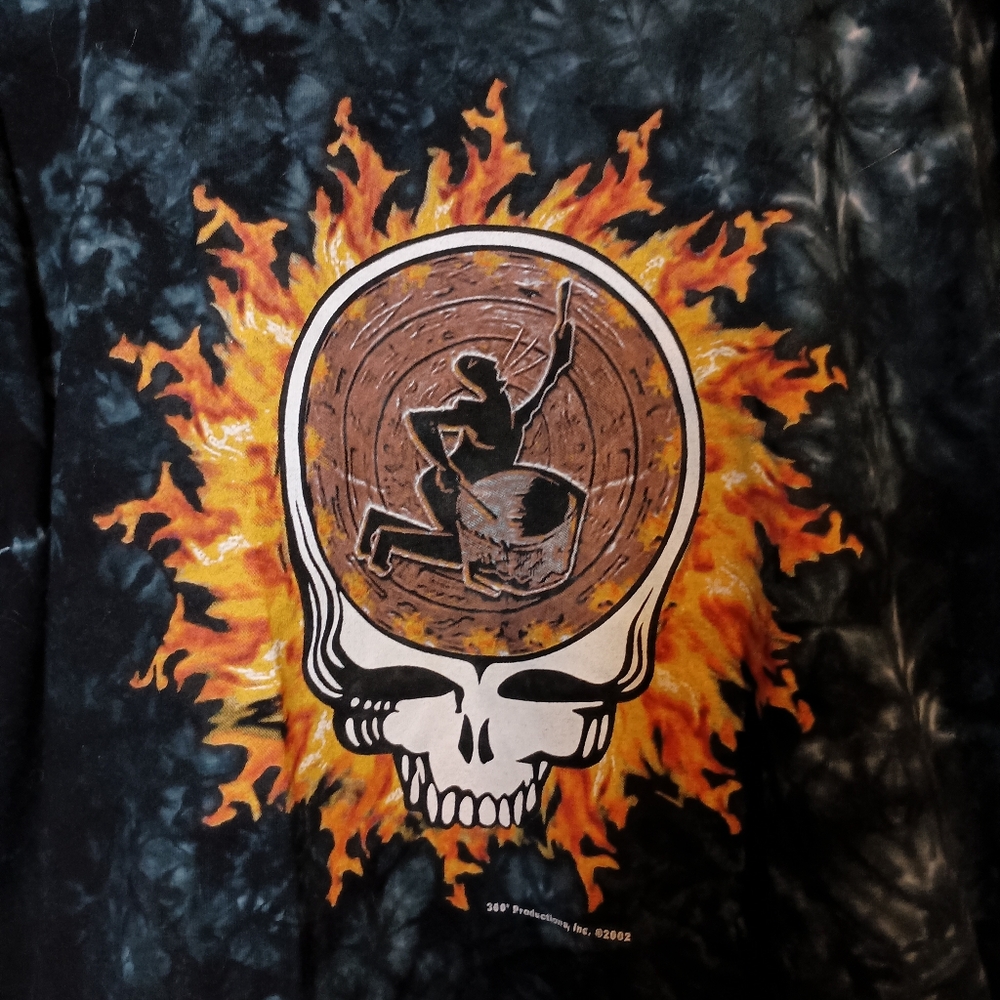 Vintage Sundog Grateful Dead Drummer Steal Your Face‎ Tie Dye Tee Large - Picture 2 of 6